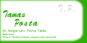 tamas posta business card